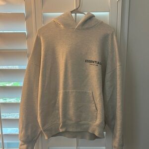 Essentials Oversized Light Gray Hoodie for Men or Women